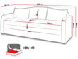 Sofa-lova su patalynės dėže Laura kaina ir informacija | Sofos | pigu.lt