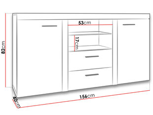 Комод Rumba цена и информация | Шкафчики в гостиную | pigu.lt