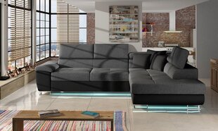Угловой диван-кровать Cotere + LED цена и информация | Угловые диваны | pigu.lt