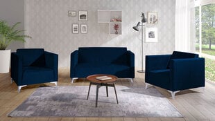 3-jų dalių minkštų baldų komplektas Beliani Safir, mėlynas kaina ir informacija | Minkštų baldų komplektai | pigu.lt