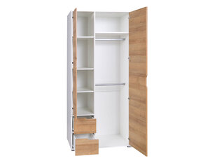 Шкаф Iwa, белый/коричневый цена и информация | Шкафы | pigu.lt