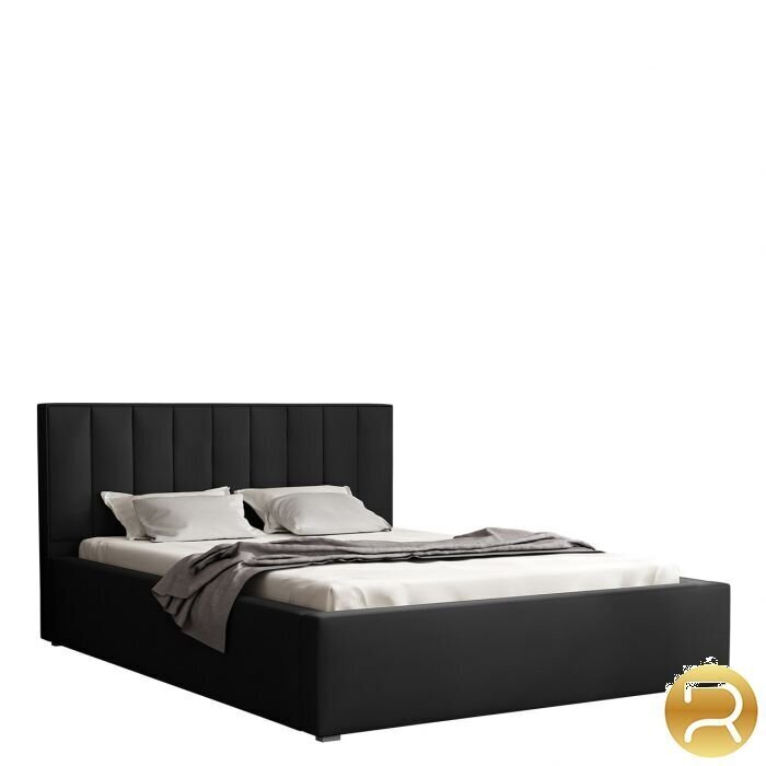 Lova Ideal 200x200cm su pakeliamomis grotelėmis, juoda kaina ir informacija | Lovos | pigu.lt