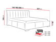 Milano lova 180x200 cm su pakeliamu pagrindu kaina ir informacija | Lovos | pigu.lt