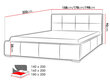 Marina lova 140x200 cm su ištraukiamu pagrindu kaina ir informacija | Lovos | pigu.lt