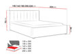 Lova Ideal 120x200cm su pakeliamomis grotelėmis, juoda цена и информация | Lovos | pigu.lt