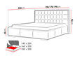 Vento lova 160x200 cm su pakeliamu pagrindu, balta kaina ir informacija | Lovos | pigu.lt