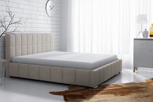 Кровать Leo 140x200 см с выдвижным основанием кровати, светло-бежевый цена и информация | Кровати | pigu.lt