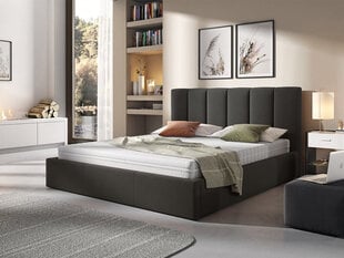 Кровать Nick 140x200 см с выдвижным основанием, серая цена и информация | Кровати | pigu.lt