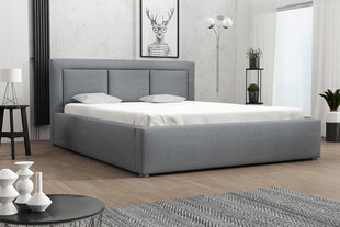Moden lova 140x200 cm su ištraukiamu pagrindu, pilka kaina ir informacija | Lovos | pigu.lt