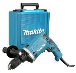 Ударная дрель Makita HP1631K, с чемоданом цена и информация | Шуруповерты, дрели | pigu.lt