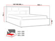 Lova Deco 180x200cm, juoda kaina ir informacija | Lovos | pigu.lt