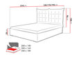 SZYMON lova, 140x200 cm kaina ir informacija | Lovos | pigu.lt