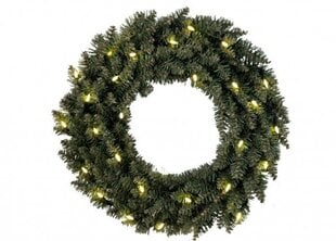Рождественский венок со светодиодной подсветкой, 90 см цена и информация | Искусственные елки | pigu.lt