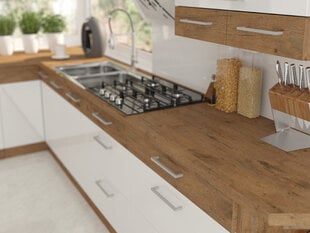 Virtuvės spintelė Vigo 60 DP- 145 1F BB, ruda/balta kaina ir informacija | Virtuvinės spintelės | pigu.lt