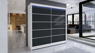 Spinta ADRK Furniture Talin IV, balta/juoda kaina ir informacija | Spintos | pigu.lt
