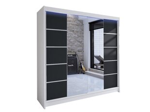 Spinta ADRK Furniture Talin V, balta/juoda kaina ir informacija | Spintos | pigu.lt