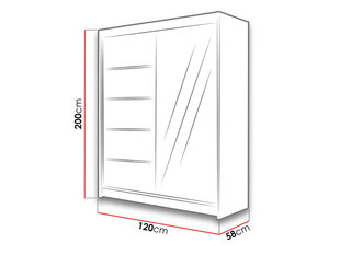 Шкаф с раздвижными дверями Lino III цена и информация | Шкафы | pigu.lt