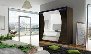 Шкаф с раздвижными дверями Bega IX + LED подсветка цена и информация | Шкафы | pigu.lt