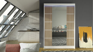 Шкаф с раздвижными дверями Lino V+ LED подсветка цена и информация | Шкафы | pigu.lt
