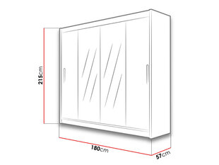 Шкаф с раздвижными дверями Bega II цена и информация | Шкафы | pigu.lt