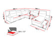 Kampinė sofa-lova Perseo VIII kaina ir informacija | Sofos | pigu.lt