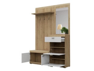 Шкаф для прихожей Stella, коричневый/белый цена и информация | Шкафы в прихожую | pigu.lt