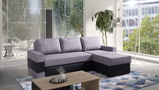 Kampinė sofa-lova Gordia, pilka/juoda kaina ir informacija | Sofos | pigu.lt