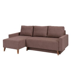 Kampinė sofa Oviedo, ruda kaina ir informacija | Sofos | pigu.lt