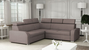 Kampinė sofa-lova Osle, ruda kaina ir informacija | Sofos | pigu.lt