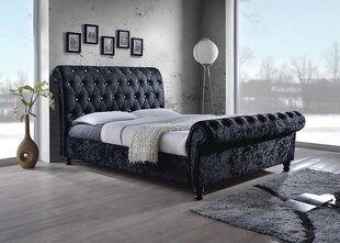 Кровать Poli 180x200 см, чёрный цена и информация | Кровати | pigu.lt