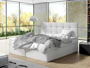Kontinentinė lova Luanda Black Red White, balta kaina ir informacija | Lovos | pigu.lt