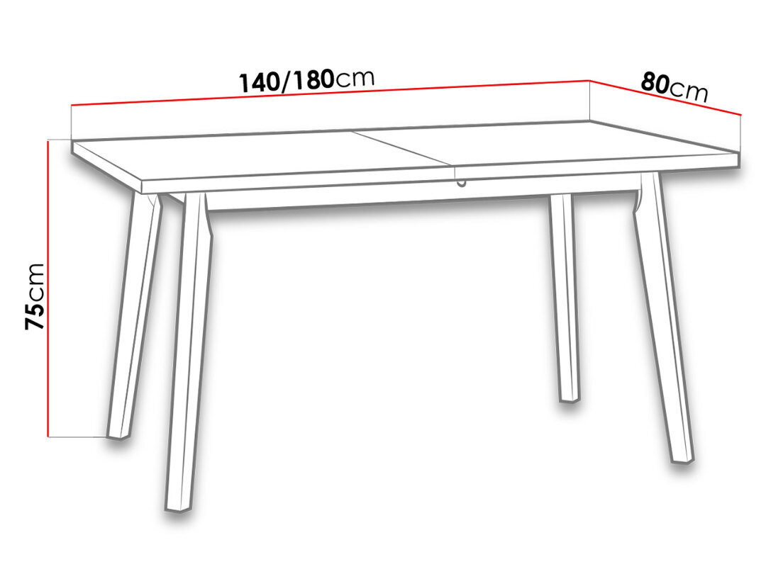 Išskleidžiamas valgomojo stalas kaina ir informacija | Virtuvės ir valgomojo stalai, staliukai | pigu.lt