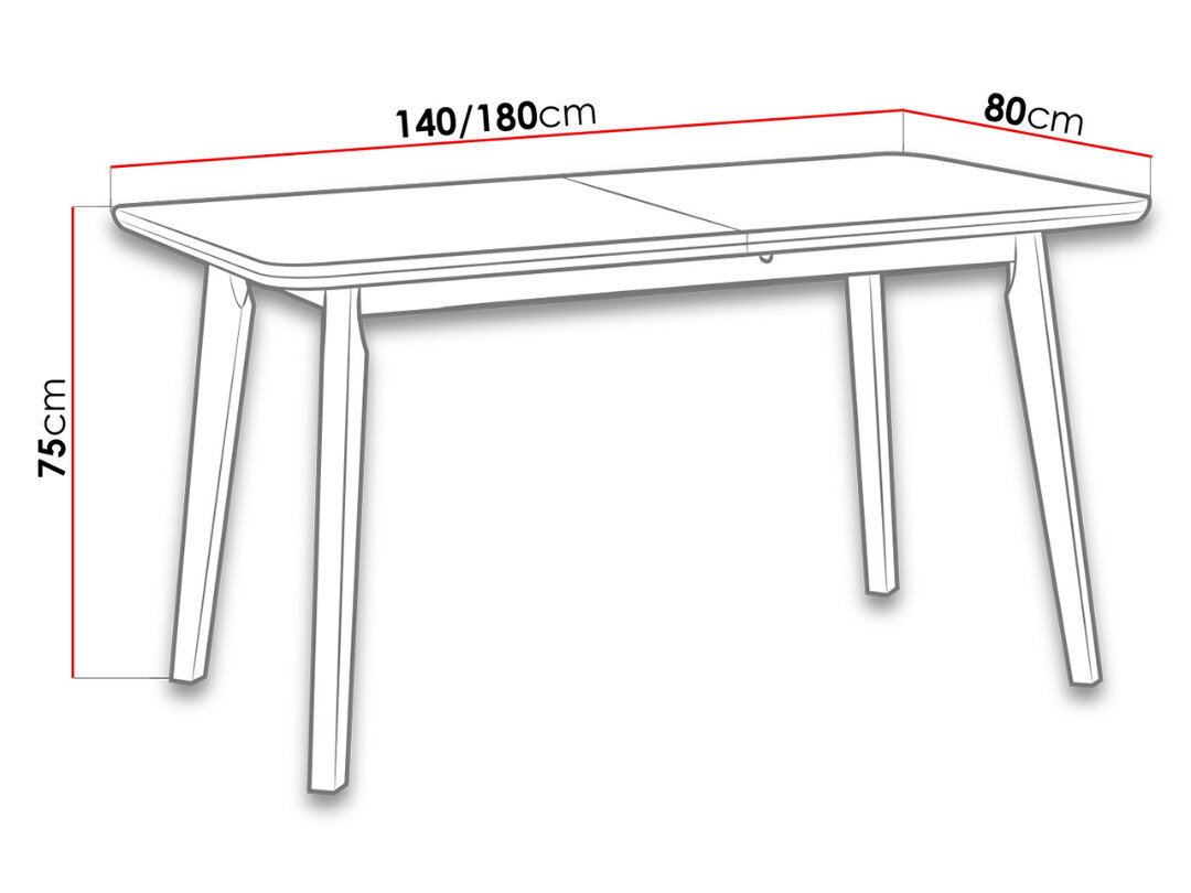 Išskleidžiamas valgomojo stalas kaina ir informacija | Virtuvės ir valgomojo stalai, staliukai | pigu.lt