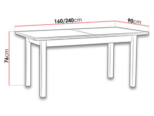 Раздвижной обеденный стол цена и информация | Кухонные и обеденные столы | pigu.lt