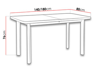 Раздвижной обеденный стол цена и информация | Кухонные и обеденные столы | pigu.lt