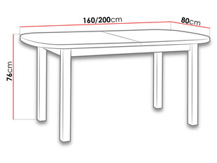 Раздвижной обеденный стол цена и информация | Кухонные и обеденные столы | pigu.lt