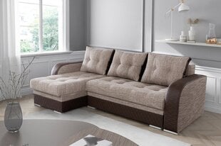 Kampinė sofa-lova Sydney, ruda kaina ir informacija | Sofos | pigu.lt