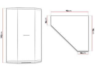 Угловой шкаф Vegas цена и информация | Шкафы | pigu.lt