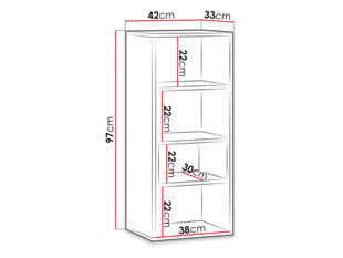 Шкаф на стену Olier цена и информация | Полки | pigu.lt