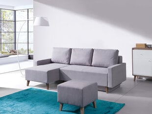 Kampinė sofa-lova Oviedo + pufas kaina ir informacija | Minkštų baldų komplektai | pigu.lt