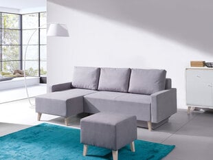 Kampinė sofa-lova Oviedo + pufas kaina ir informacija | Minkštų baldų komplektai | pigu.lt