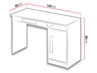 Письменный стол Guliver цена и информация | Компьютерные, письменные столы | pigu.lt