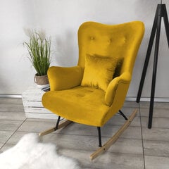 Supamas fotelis Mirjan Akcjusz, geltonas kaina ir informacija | Svetainės foteliai | pigu.lt