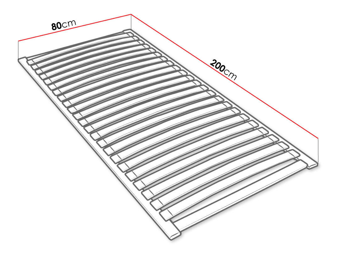 Lovos pagrindas EASYPACK 80x200cm kaina ir informacija | Lovos | pigu.lt