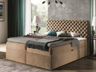 Континентальная кровать CHESTERFIELD 140x200 + наматрасник цена и информация | Кровати | pigu.lt