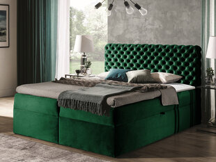 Континентальная кровать CHESTERFIELD 140x200 + наматрасник цена и информация | Кровати | pigu.lt