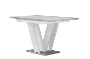 Išskleidžiamas valgomojo stalas Masiv, pilkas/baltas kaina ir informacija | Virtuvės ir valgomojo stalai, staliukai | pigu.lt