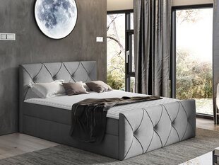 Kontinentinė lova Black Red White Crystal Lux, ruda kaina ir informacija | Lovos | pigu.lt