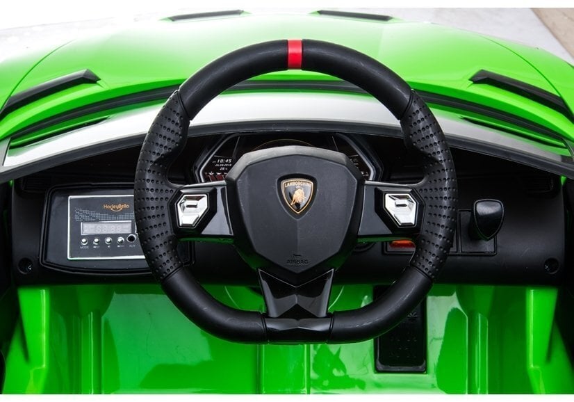 Elektrinis sportinis automobilis Lamborghini Aventador, žalias kaina ir informacija | Elektromobiliai vaikams | pigu.lt