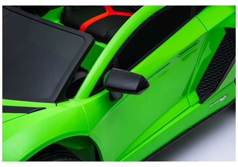 Elektrinis sportinis automobilis Lamborghini Aventador, žalias kaina ir informacija | Elektromobiliai vaikams | pigu.lt